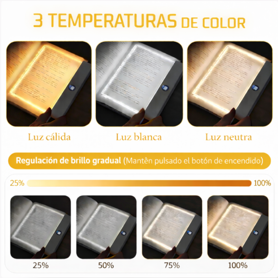 Luz LED de Lectura Recargable y Regulable